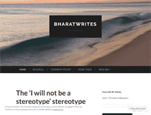 Tablet Screenshot of bharatwrites.com